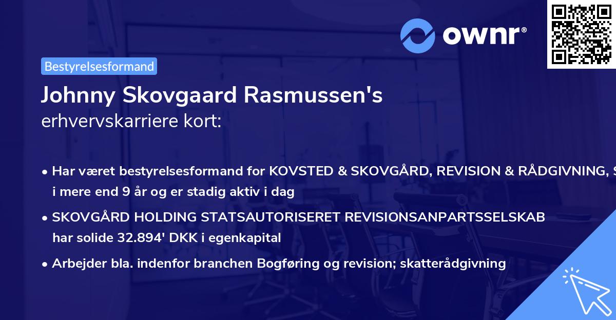 Johnny Skovgaard Rasmussen's erhvervskarriere kort