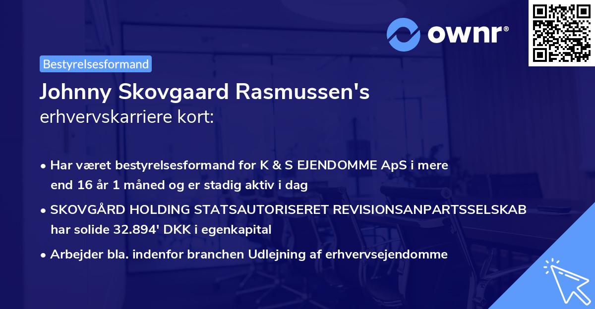 Johnny Skovgaard Rasmussen's erhvervskarriere kort