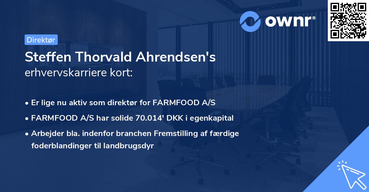 Steffen Thorvald Ahrendsen's erhvervskarriere kort