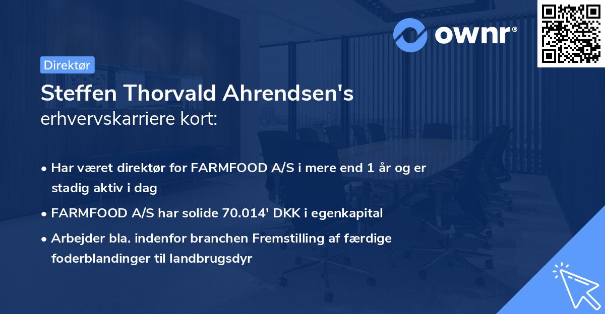 Steffen Thorvald Ahrendsen's erhvervskarriere kort
