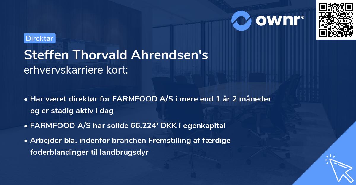 Steffen Thorvald Ahrendsen's erhvervskarriere kort
