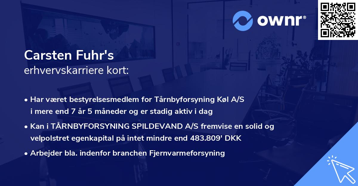 Carsten Fuhr's erhvervskarriere kort