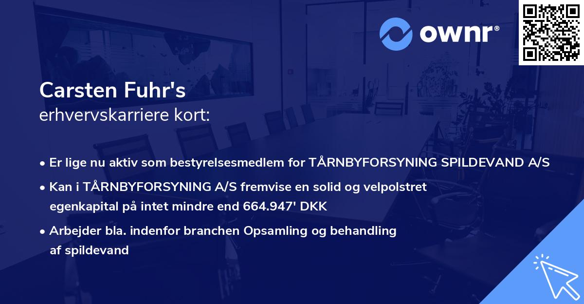 Carsten Fuhr's erhvervskarriere kort