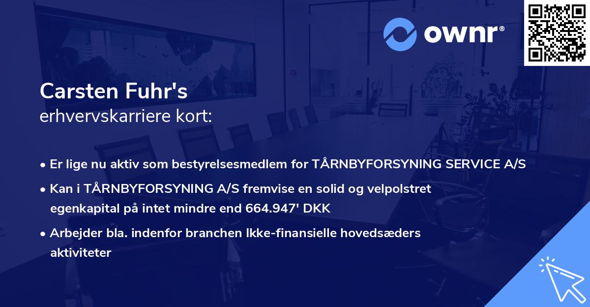Carsten Fuhr's erhvervskarriere kort