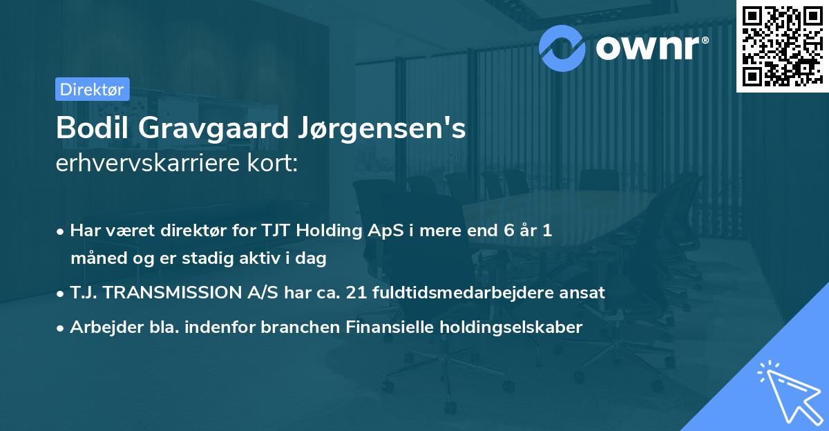 Bodil Gravgaard Jørgensen's erhvervskarriere kort