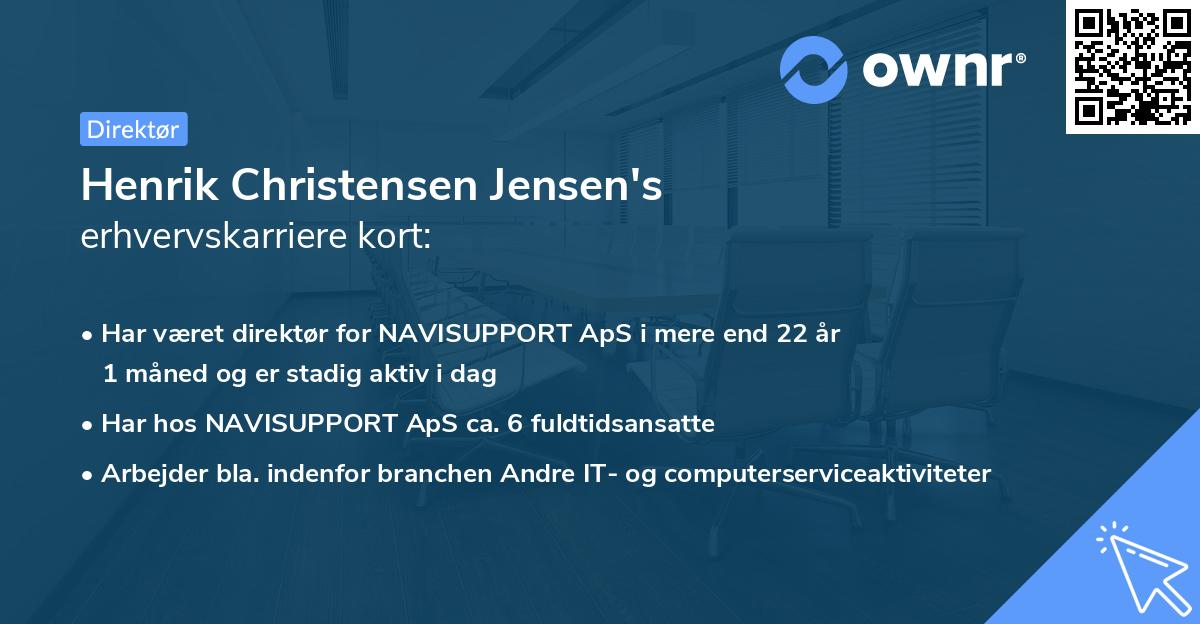Henrik Christensen Jensen's erhvervskarriere kort