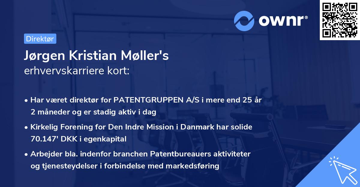 Jørgen Kristian Møller's erhvervskarriere kort