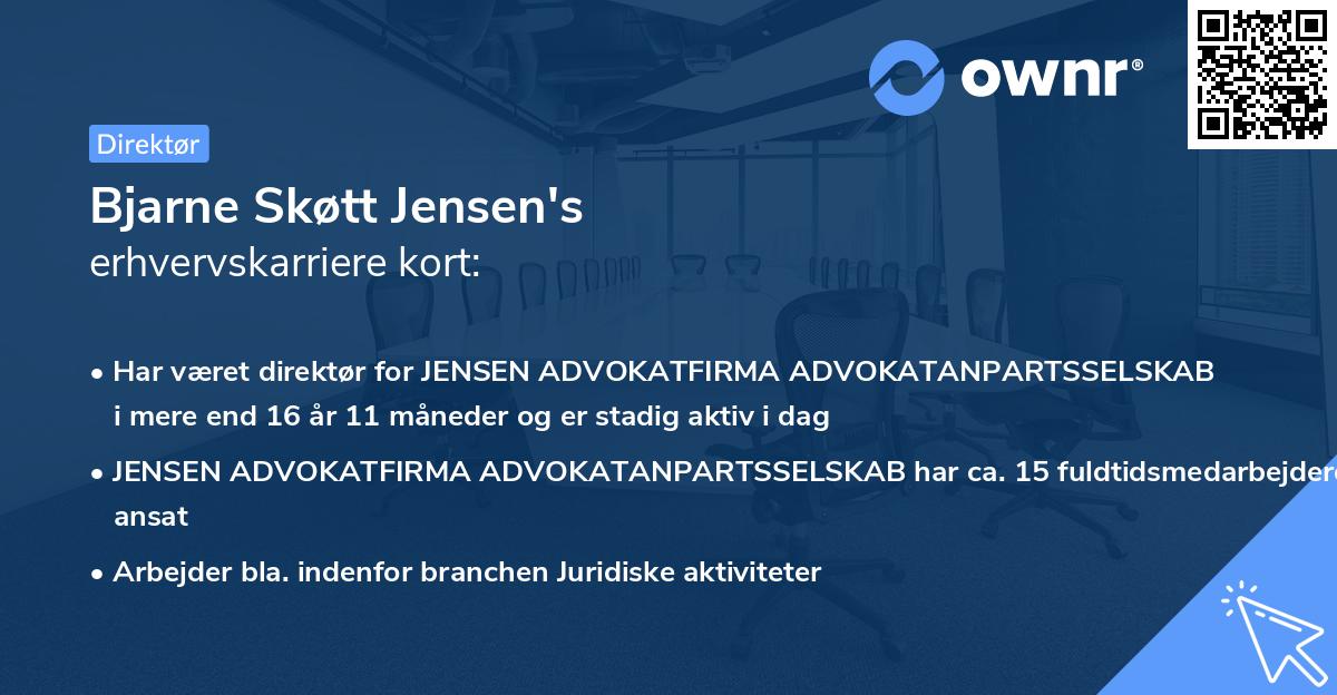 Bjarne Skøtt Jensen's erhvervskarriere kort