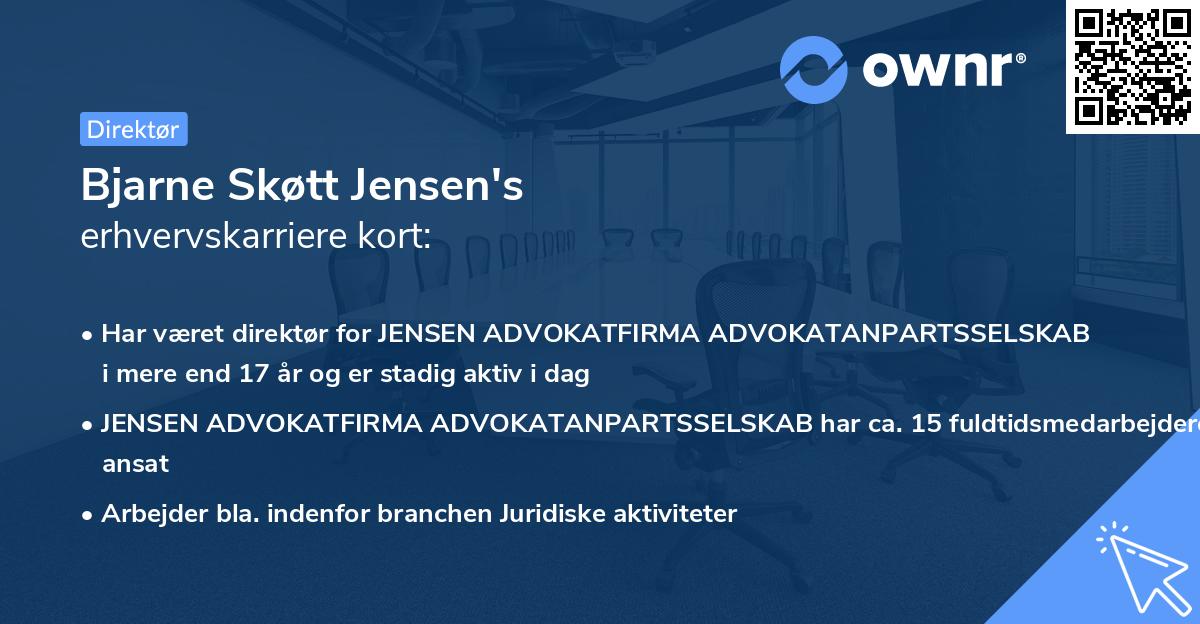 Bjarne Skøtt Jensen's erhvervskarriere kort