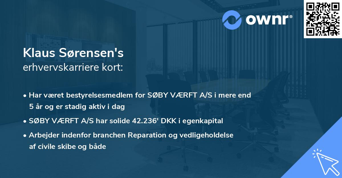 Klaus Sørensen's erhvervskarriere kort