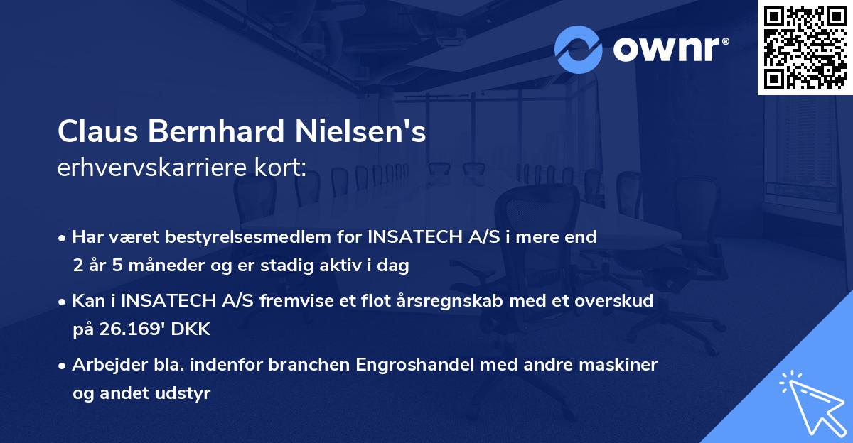 Claus Bernhard Nielsen's erhvervskarriere kort
