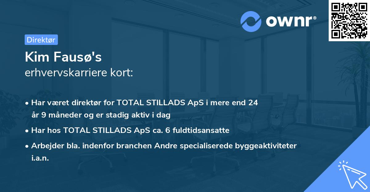 Kim Fausø's erhvervskarriere kort