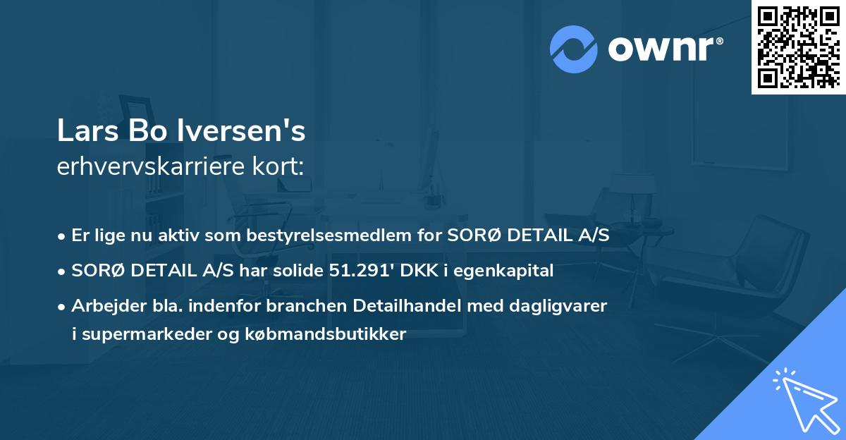Lars Bo Iversen's erhvervskarriere kort