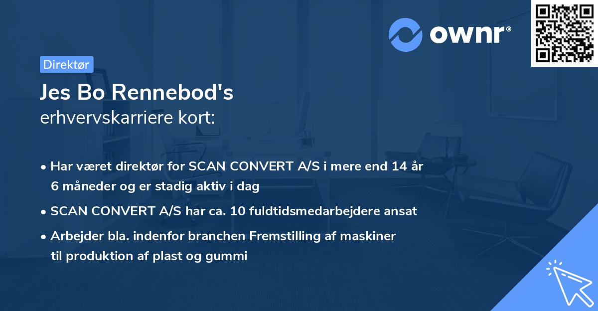 Jes Bo Rennebod's erhvervskarriere kort