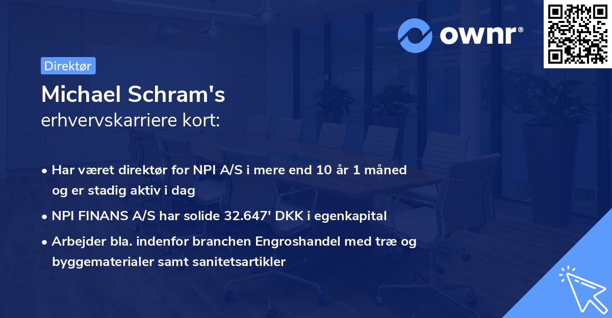 Michael Schram's erhvervskarriere kort