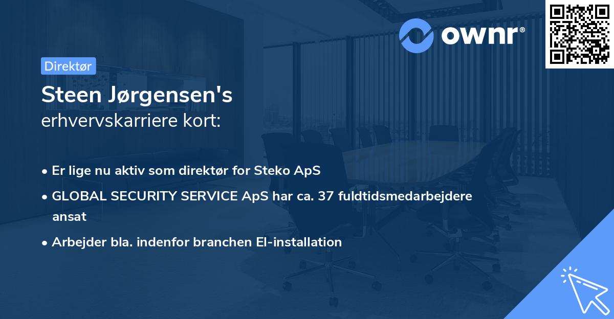 Steen Jørgensen's erhvervskarriere kort