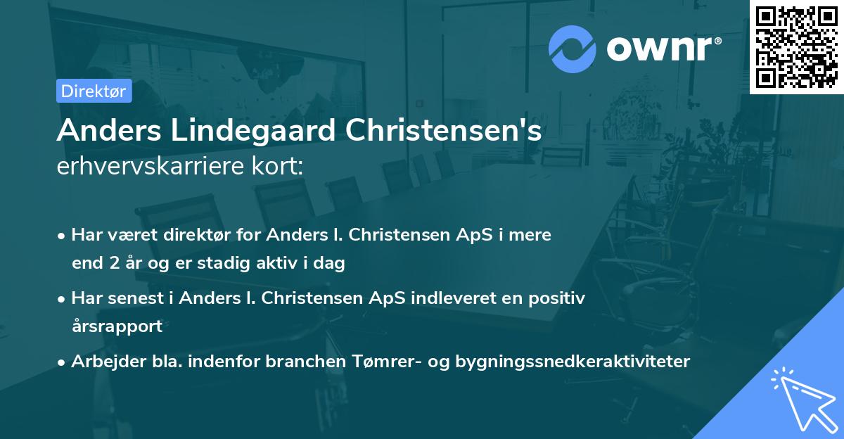 Anders Lindegaard Christensen's erhvervskarriere kort