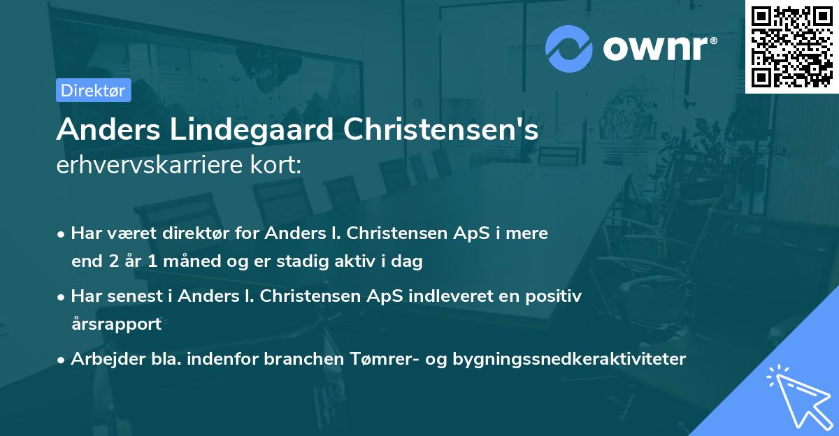 Anders Lindegaard Christensen's erhvervskarriere kort