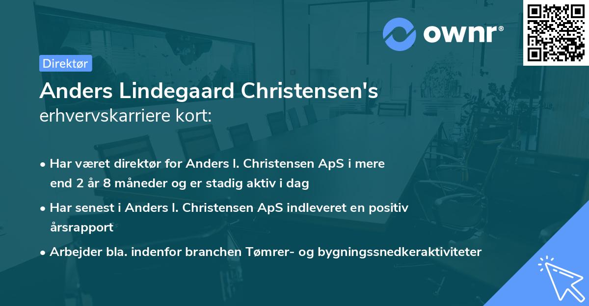 Anders Lindegaard Christensen's erhvervskarriere kort