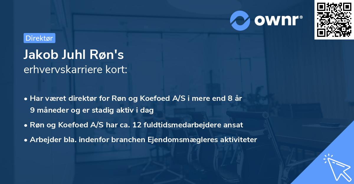 Jakob Juhl Røn's erhvervskarriere kort