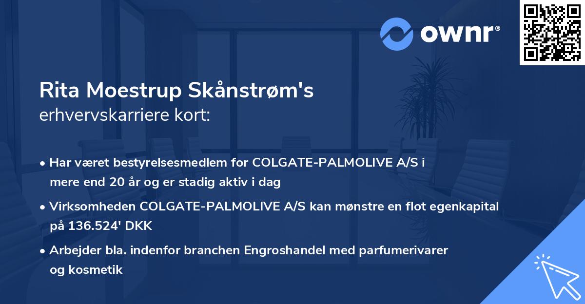 Rita Moestrup Skånstrøm's erhvervskarriere kort