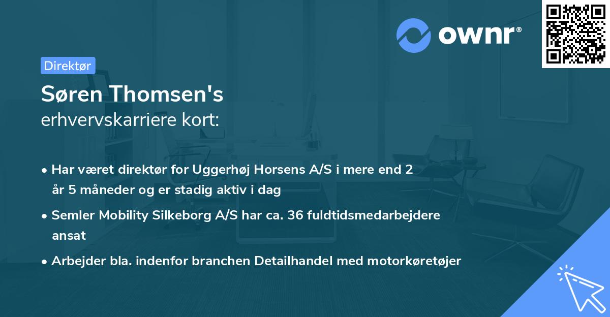 Søren Thomsen's erhvervskarriere kort
