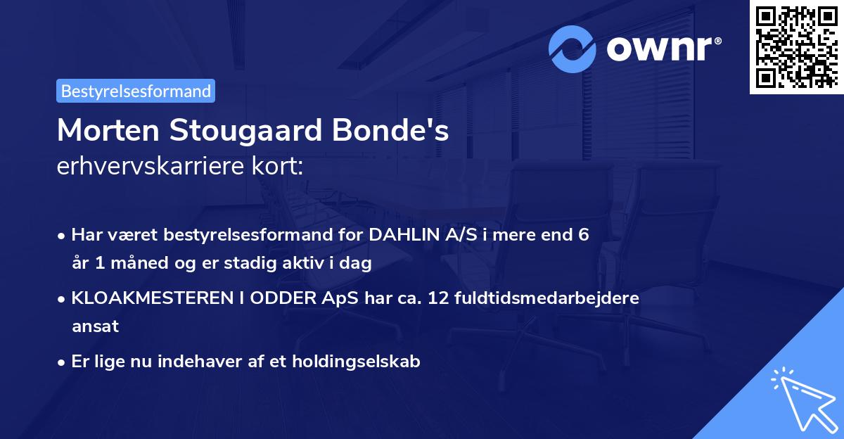 Morten Stougaard Bonde's erhvervskarriere kort