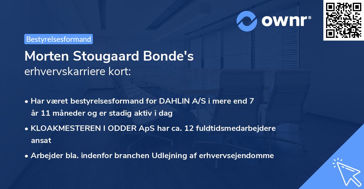 Morten Stougaard Bonde's erhvervskarriere kort