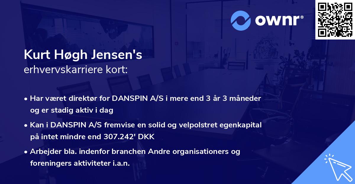 Kurt Høgh Jensen's erhvervskarriere kort