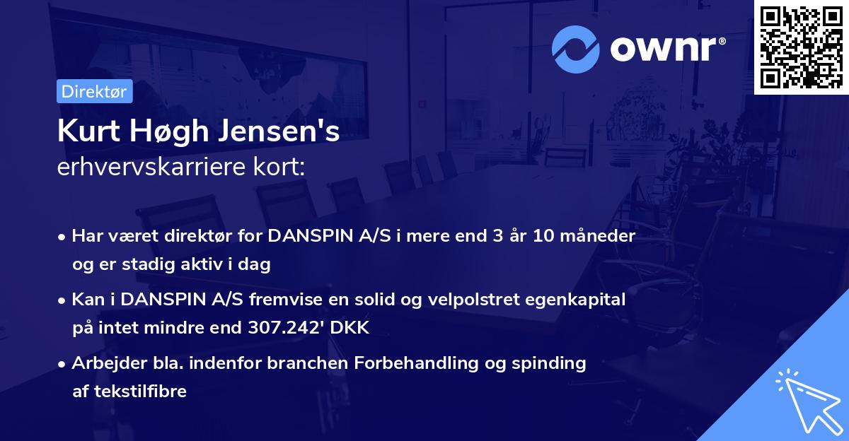 Kurt Høgh Jensen's erhvervskarriere kort