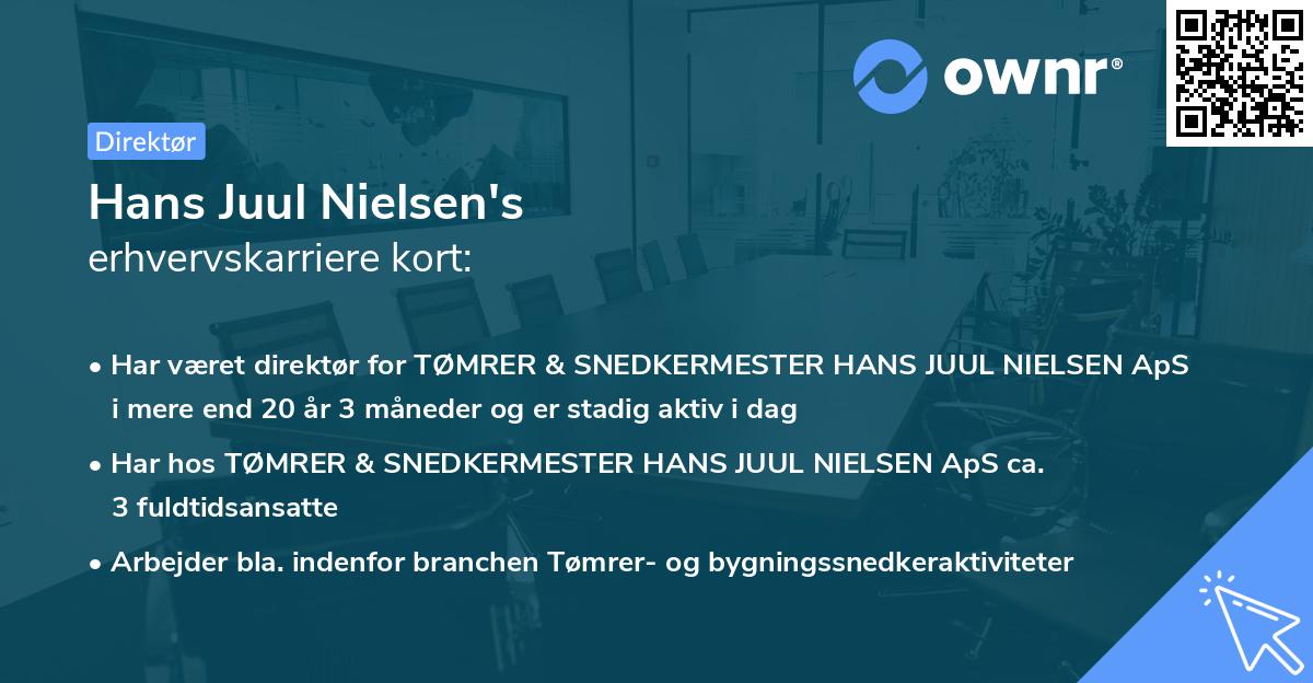 Hans Juul Nielsen's erhvervskarriere kort