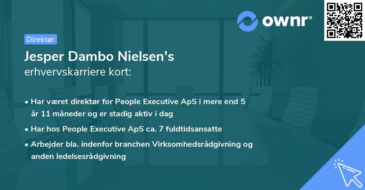 Jesper Dambo Nielsen's erhvervskarriere kort