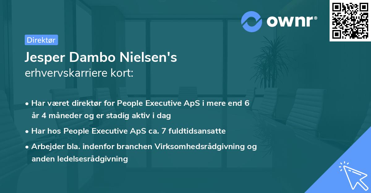 Jesper Dambo Nielsen's erhvervskarriere kort