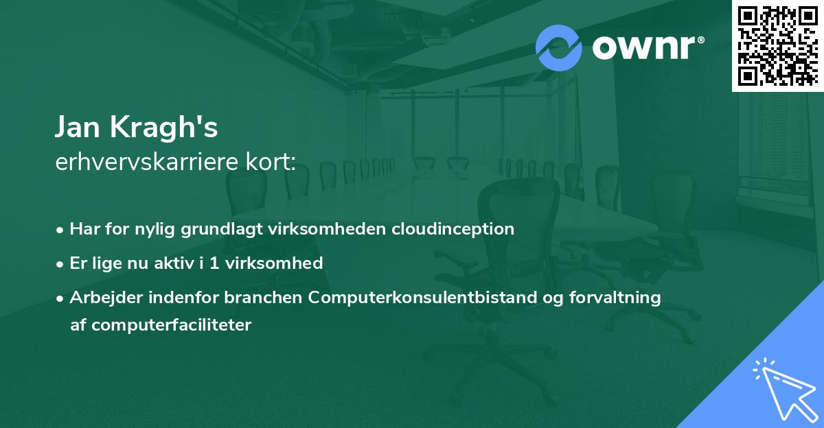 Jan Kragh's erhvervskarriere kort