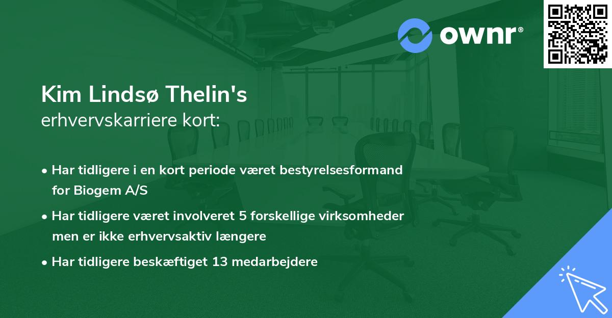 Kim Lindsø Thelin's erhvervskarriere kort