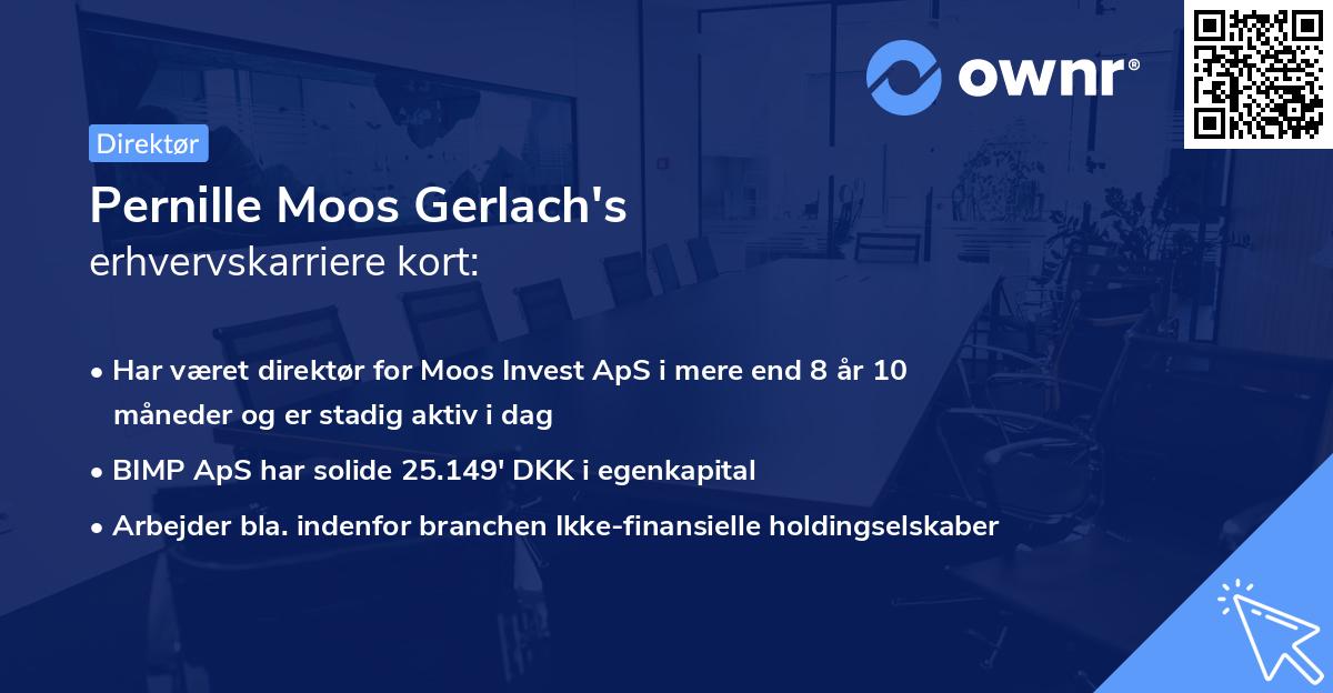 Pernille Moos Gerlach's erhvervskarriere kort