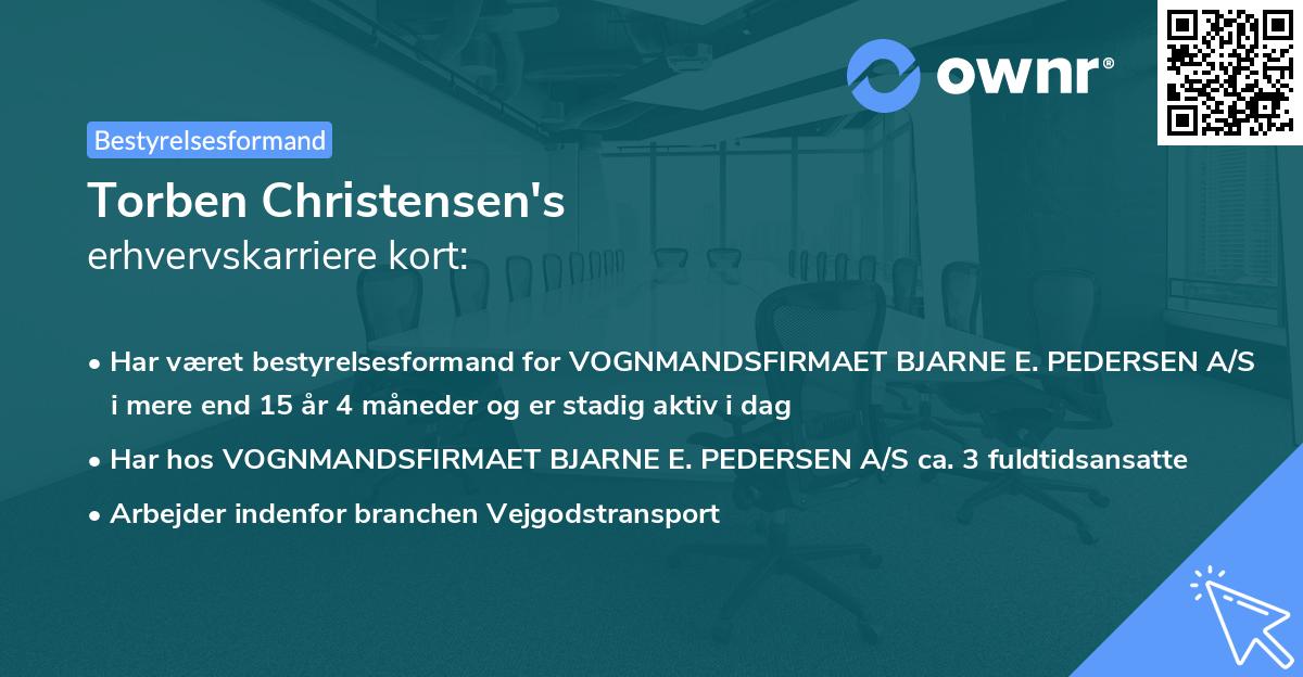 Torben Christensen's erhvervskarriere kort