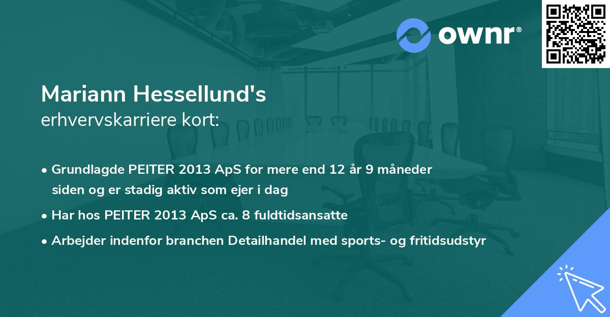 Mariann Hessellund's erhvervskarriere kort