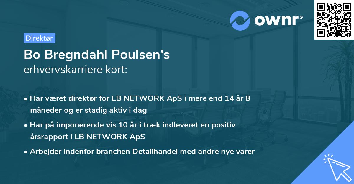 Bo Bregndahl Poulsen's erhvervskarriere kort