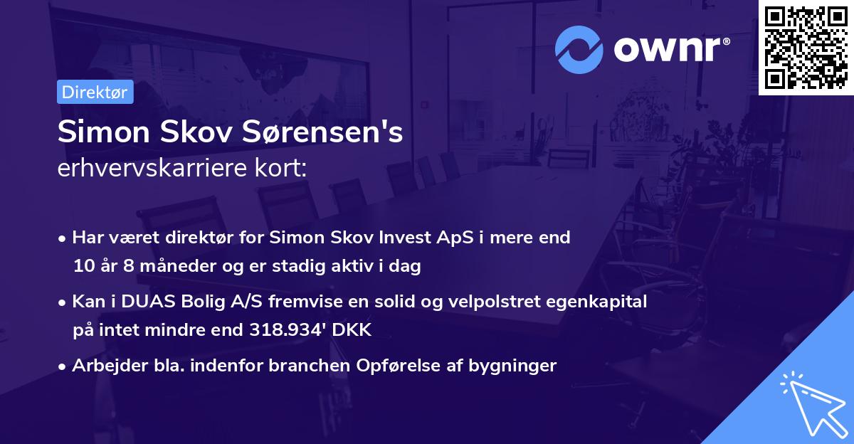 Simon Skov Sørensen's erhvervskarriere kort