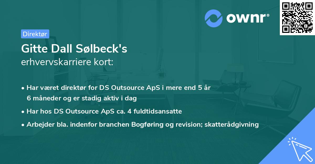 Gitte Dall Sølbeck's erhvervskarriere kort