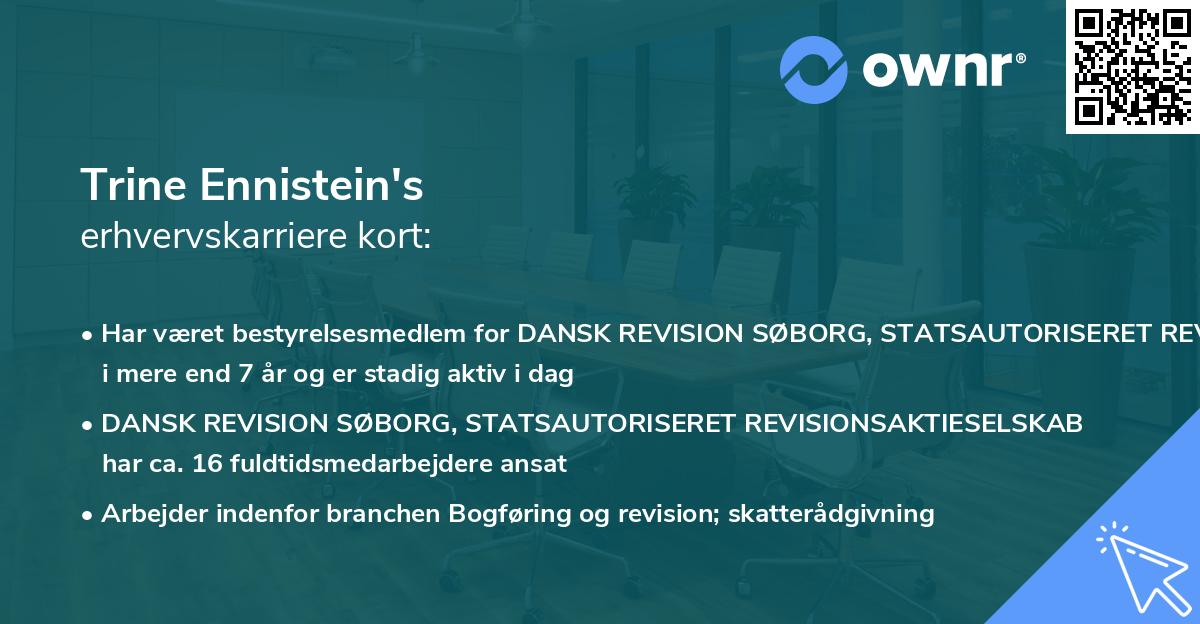 Trine Ennistein's erhvervskarriere kort