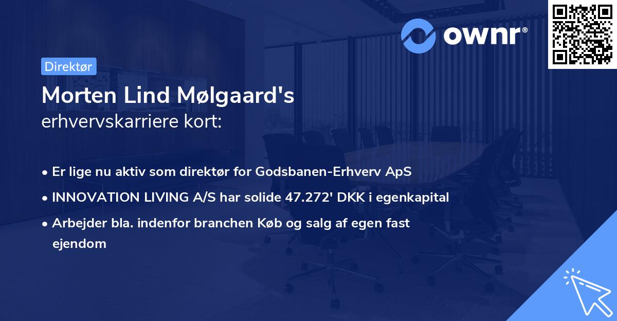 Morten Lind Mølgaard's erhvervskarriere kort