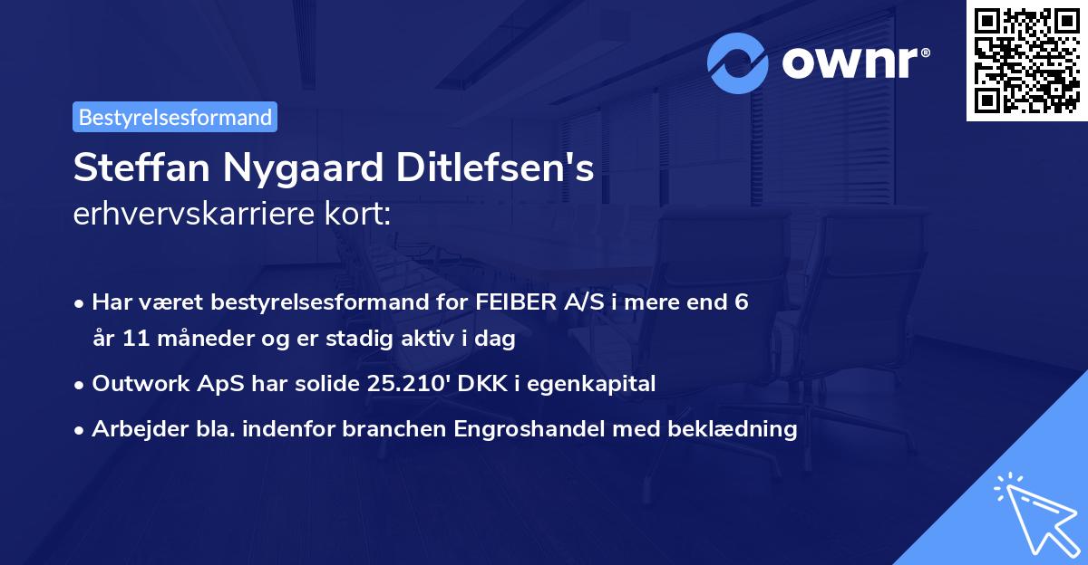 Steffan Nygaard Ditlefsen's erhvervskarriere kort