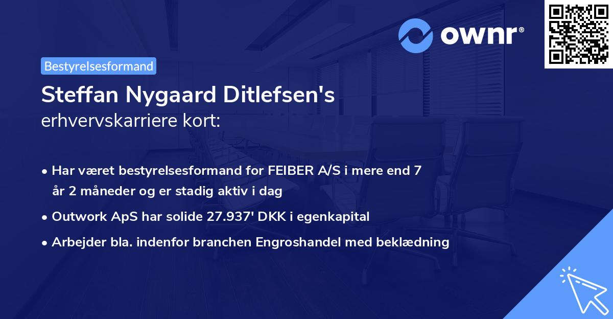 Steffan Nygaard Ditlefsen's erhvervskarriere kort