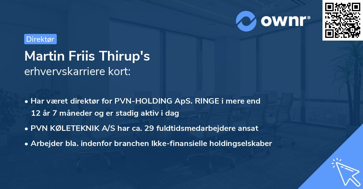 Martin Friis Thirup's erhvervskarriere kort