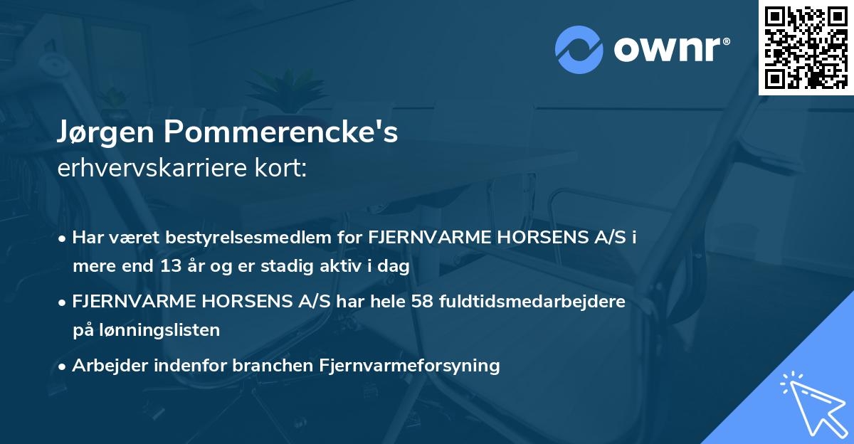 Jørgen Pommerencke's erhvervskarriere kort
