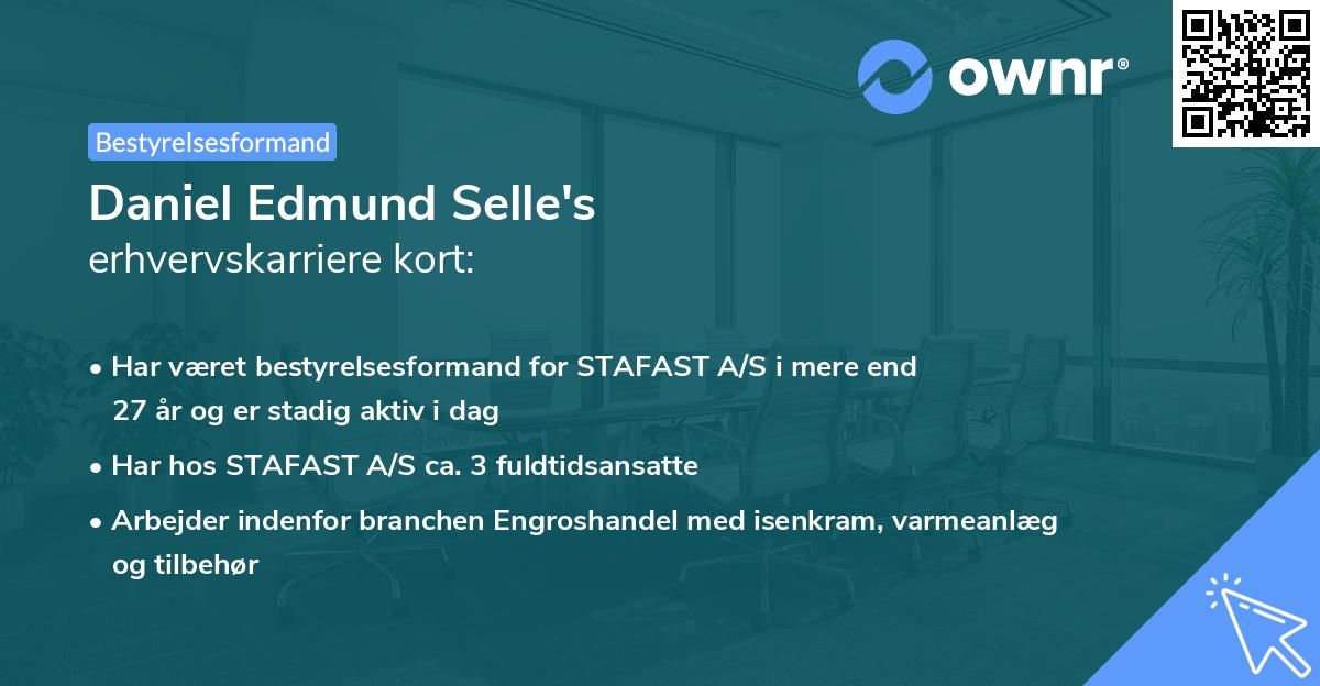Daniel Edmund Selle's erhvervskarriere kort