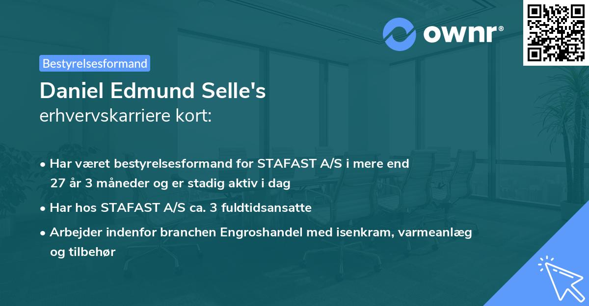 Daniel Edmund Selle's erhvervskarriere kort