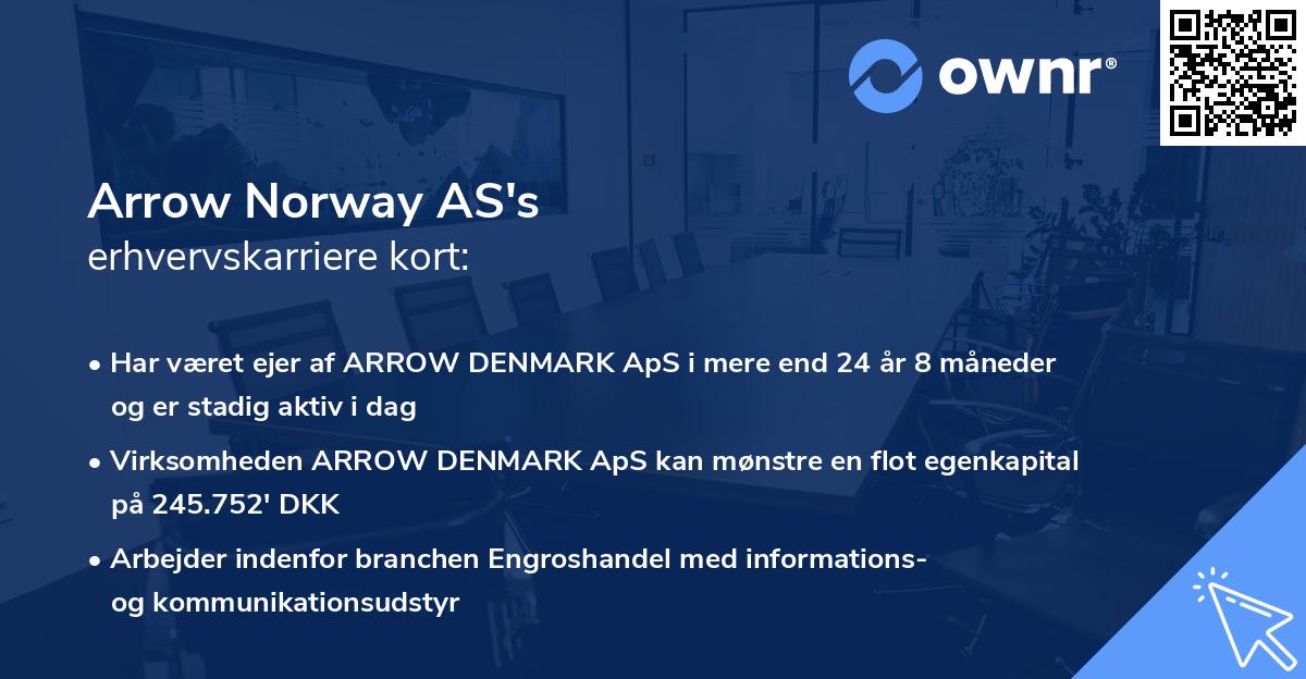 Arrow Norway AS's erhvervskarriere kort